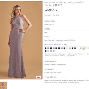 Jasmine Belsoie Bridesmaid Dress L204055 Misty